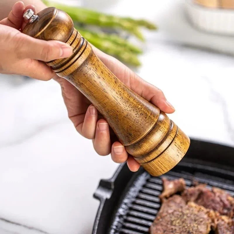 Moedor de Pimenta e Temperos Manual de Madeira - Loja Sem Barreiras