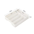 Organizador de Talheres Branco com Divisórias - Loja Sem Barreiras