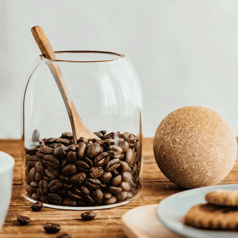 Potes de Vidro Borossilicato com Tampa Cortiça - Loja Sem Barreiras