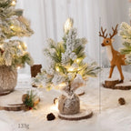 Árvore de Natal de Mesa Artificial com Neve e Luz