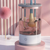 Limpador de Pincel de Maquiagem Elétrico 3 em 1