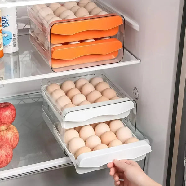 Organizador de Geladeira Porta Ovos com Gaveta