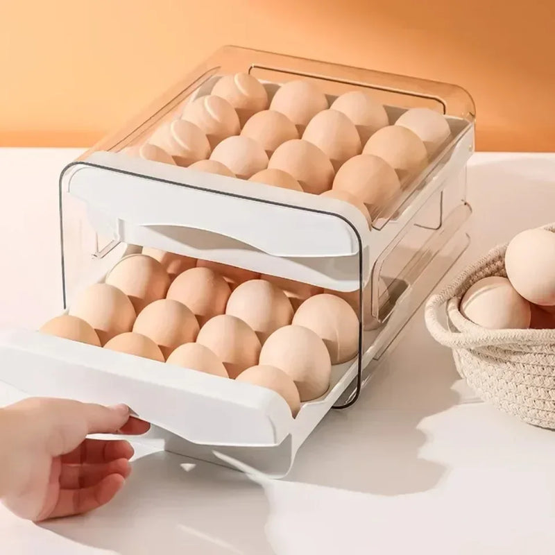 Organizador de Geladeira Porta Ovos com Gaveta