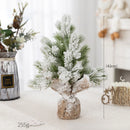 Árvore de Natal de Mesa Artificial com Neve e Luz