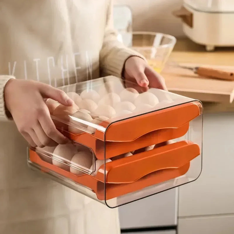 Organizador de Geladeira Porta Ovos com Gaveta