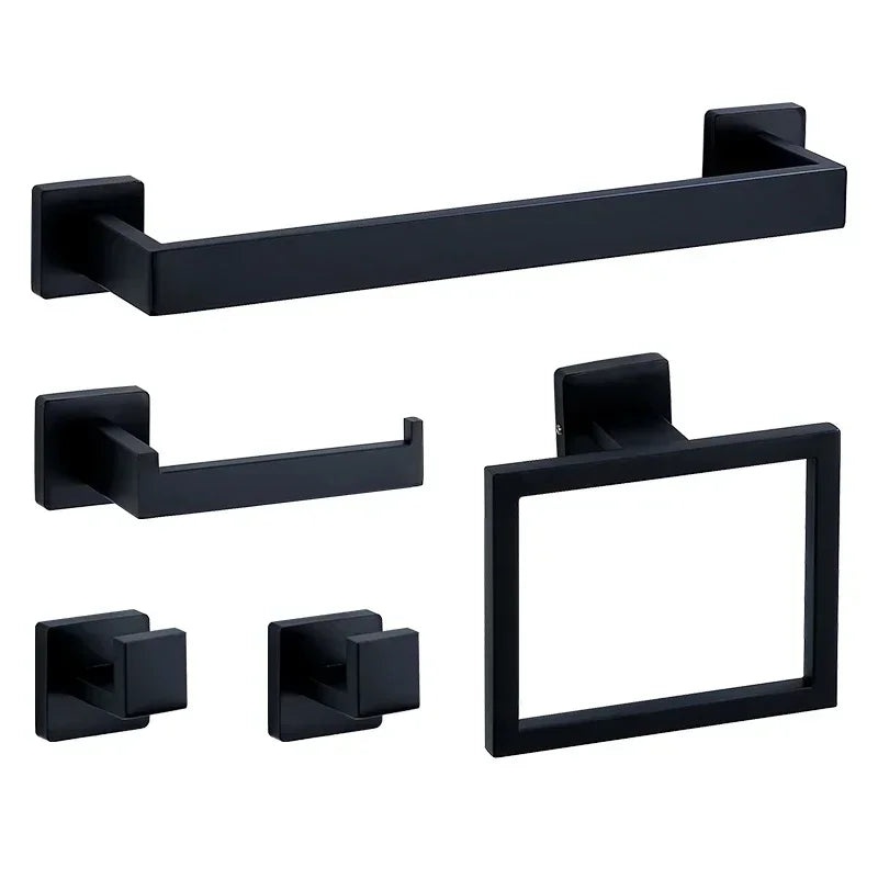Kit Acessórios para Banheiro de Aço Inox 5 Peças