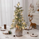 Árvore de Natal de Mesa Artificial com Neve e Luz