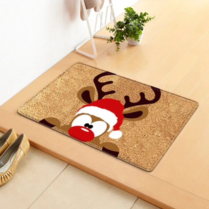 Tapete de Natal Para Porta de Entrada Decoração de Natal