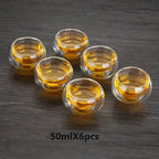 Conjunto de Xícaras de Chá de Vidro