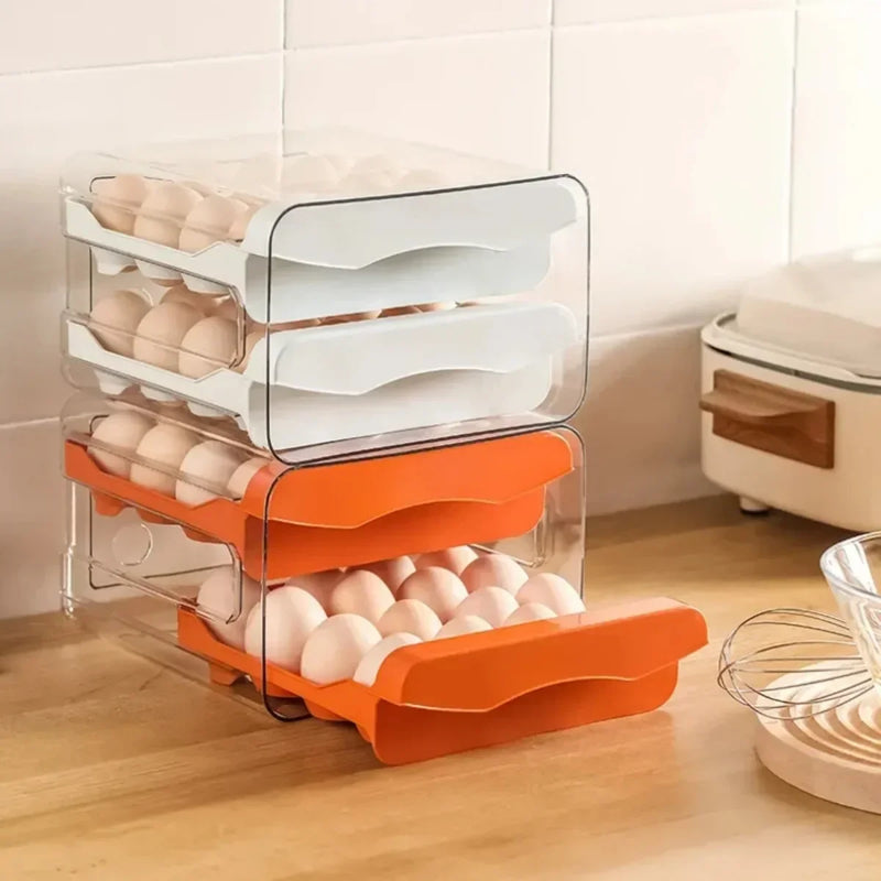 Organizador de Geladeira Porta Ovos com Gaveta