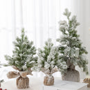 Árvore de Natal de Mesa Artificial com Neve e Luz