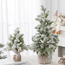 Árvore de Natal de Mesa Artificial com Neve e Luz