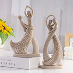 Escultura Abstrata de Casal para Mesa e Decoração Moderna