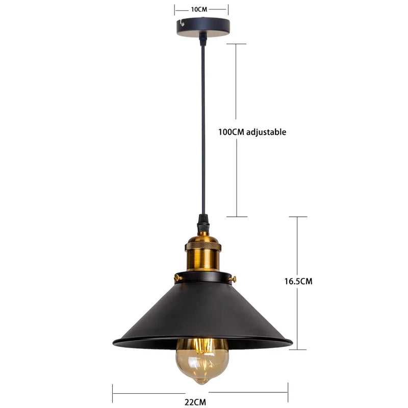 Luminária Pendente Vintage para Cozinha Moderna e Sala de Jantar