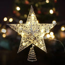 Estrela LED de Ferro Para Árvore de Natal Decoração de Natal