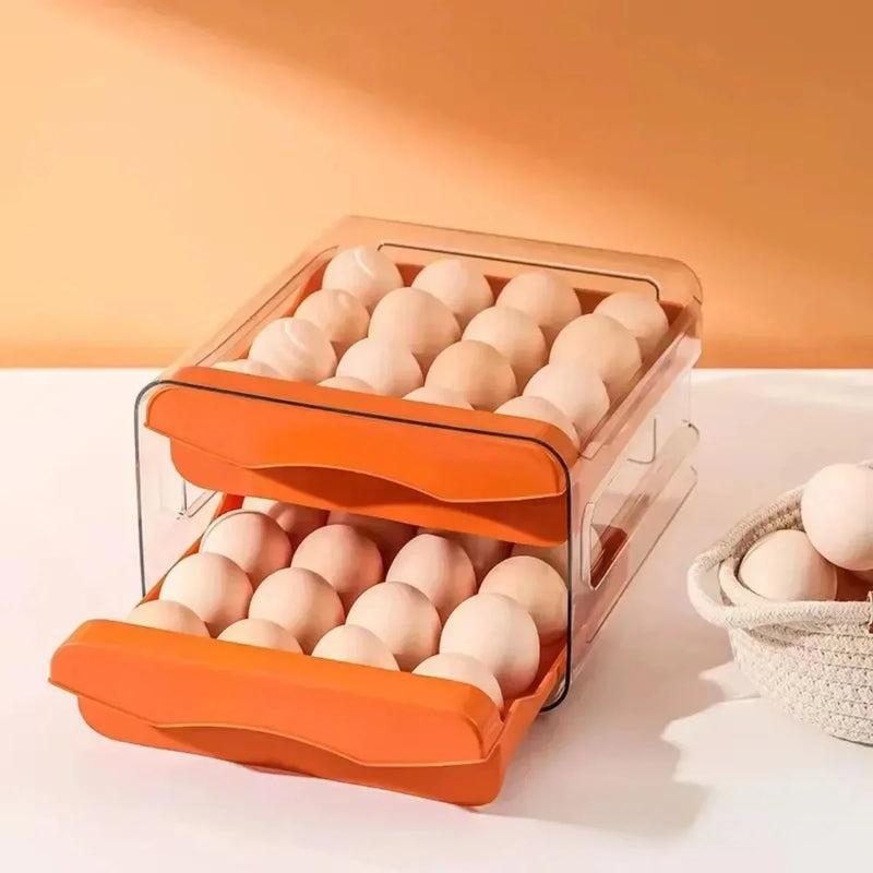 Organizador de Geladeira Porta Ovos com Gaveta