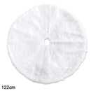 Saia para árvore de Natal Redonda Plush Neve Branca - Loja Sem Barreiras