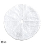 Saia para árvore de Natal Redonda Plush Neve Branca - Loja Sem Barreiras