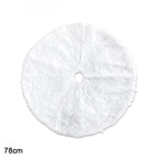 Saia para árvore de Natal Redonda Plush Neve Branca - Loja Sem Barreiras