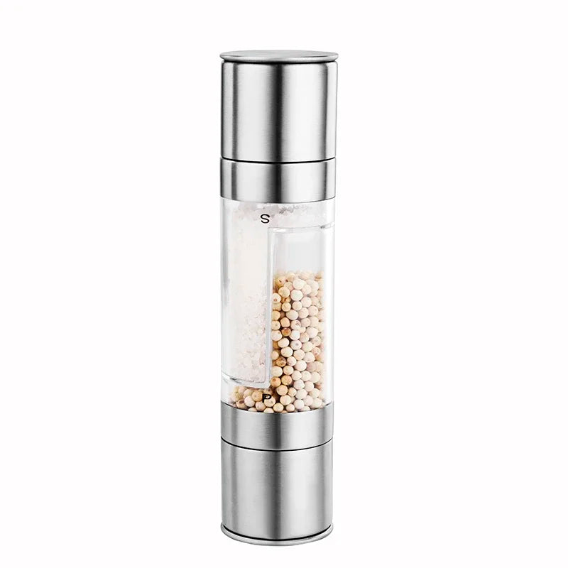 Moedor de Pimenta e Temperos Manual Inox 2 em 1