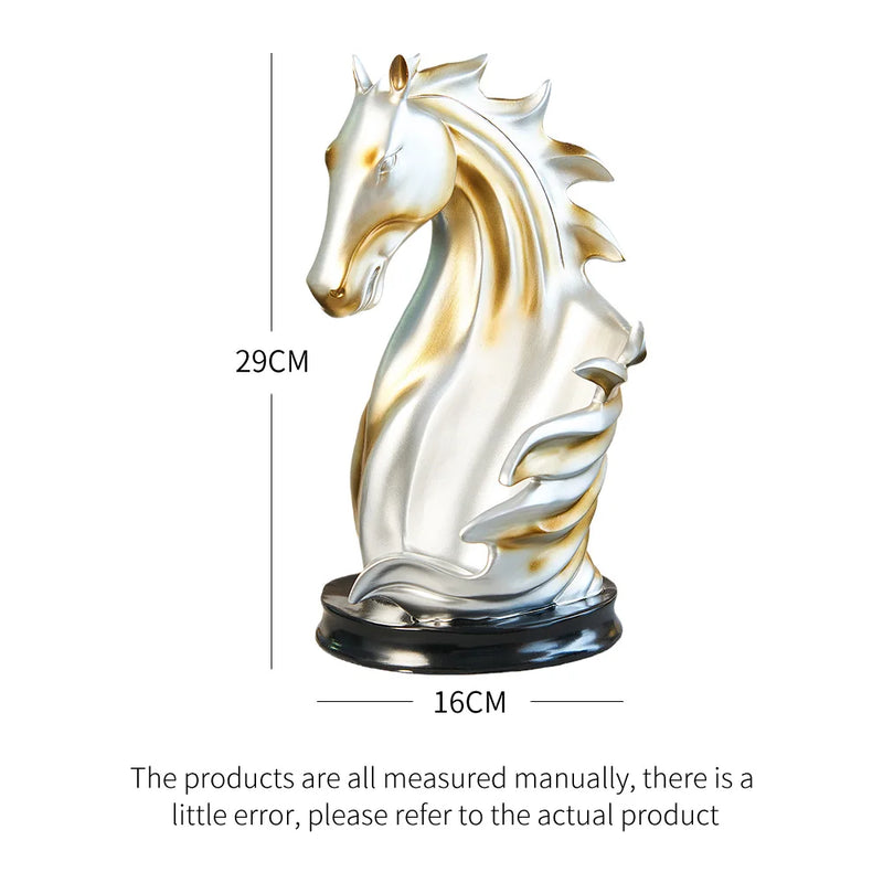 Suporte de Vinho Decorativo Cavalo em Resina de Luxo
