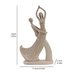 Escultura Abstrata de Casal para Mesa e Decoração Moderna