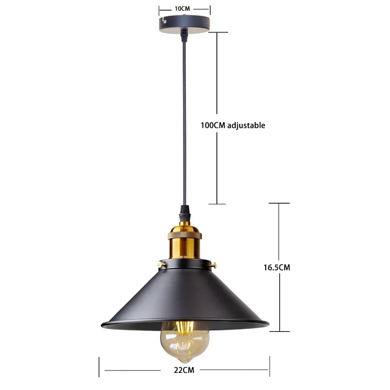 Luminária Pendente Vintage para Cozinha Moderna e Sala de Jantar