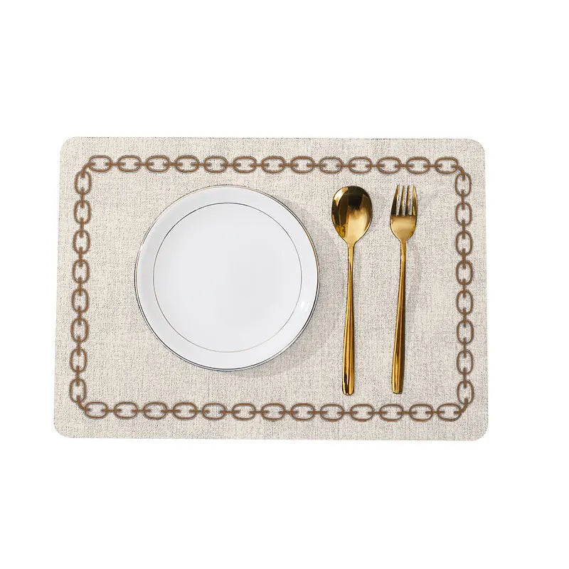 Jogo Americano Kit Descanso de Prato Quadrado Decorativo