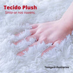 Tapete Felpudo Cinza Escuro Mescla Antiderrapante para Sala - Loja Sem Barreiras