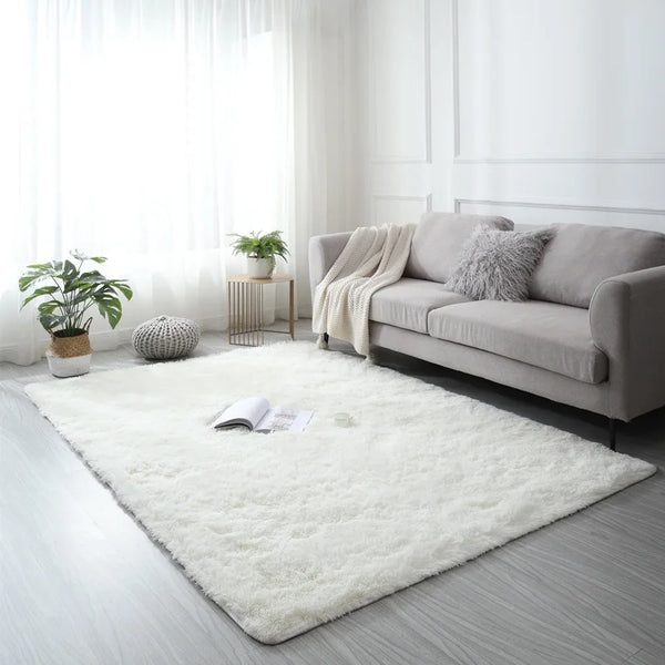 Tapete Felpudo Creme Antiderrapante para Sala e Quarto - Loja Sem Barreiras