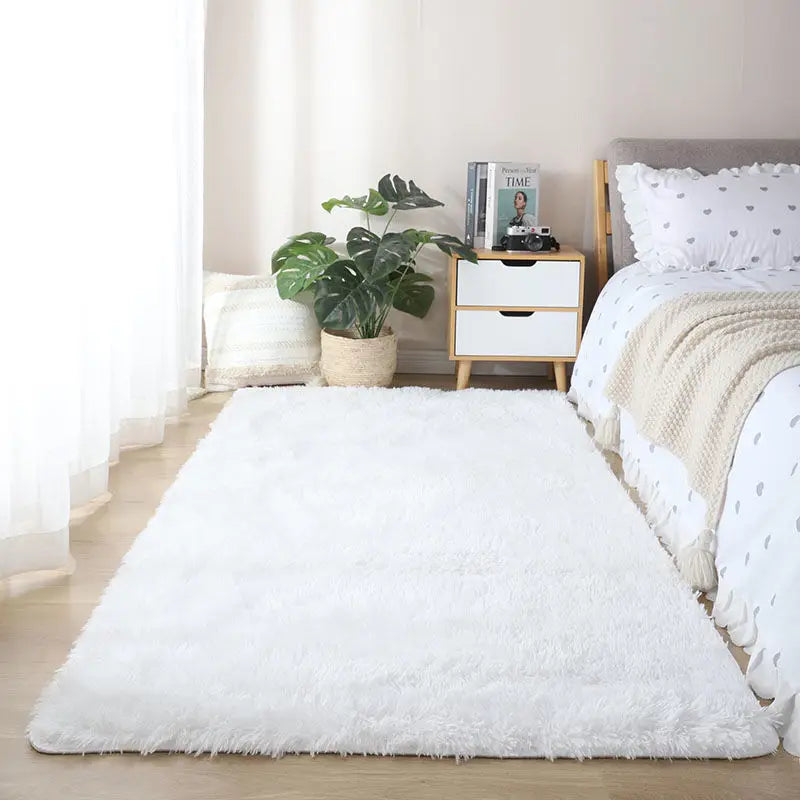 Tapete Felpudo Creme Antiderrapante para Sala e Quarto - Loja Sem Barreiras