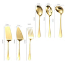Kit Utensílios de Cozinha 6 Peças em Aço Inox Dourado e Prata